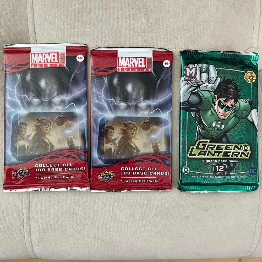 Marvel and Green Lantern Trading Card Packs